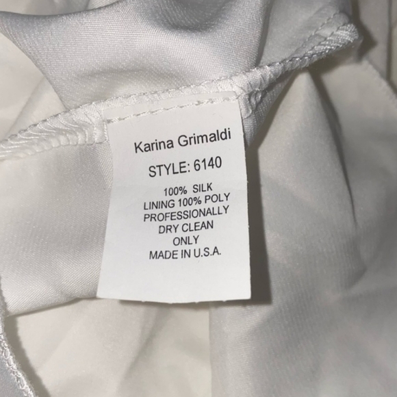 Karina Grimaldi Leslie Silk Romper in White Small - Picture 4 of 4